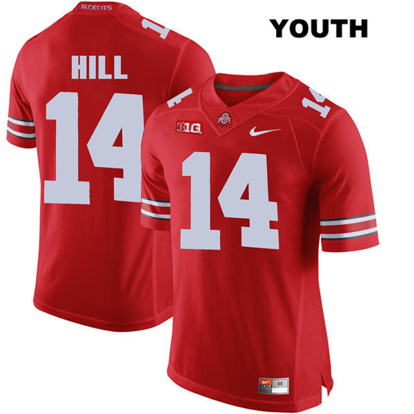 Ohio State Buckeyes Youth K.J. Hill #14 Red Authentic Nike College NCAA Stitched Football Jersey XR19O17VV